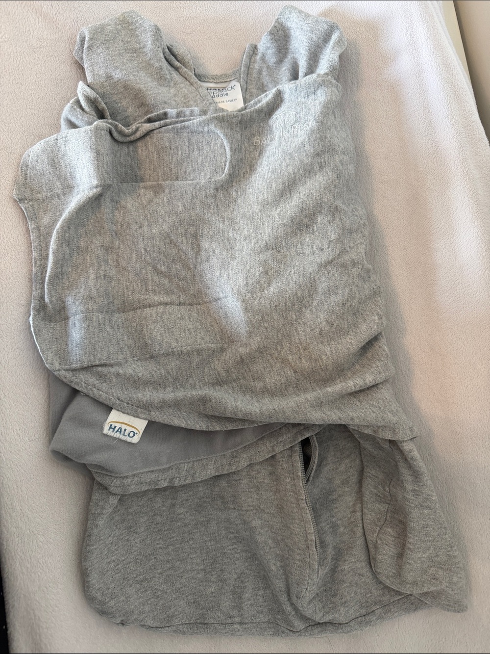 Halo Gray Sleep Sack swaddle
